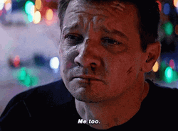 Me Too Jeremy Renner Battered Face GIF