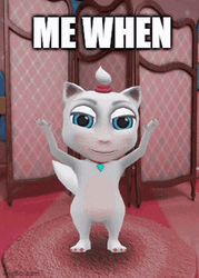 Me When Cat Dance Animation GIF