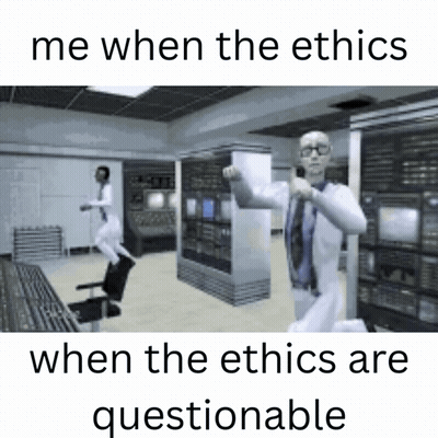 Me When Ethics Are Questionable Man In Lab Coat Dancing GIF