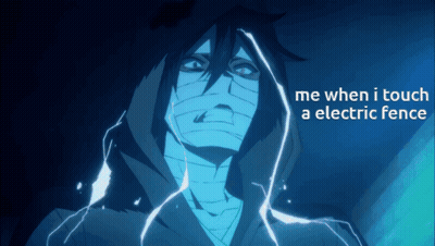 Me When I Touch An Electric Fence Lightning Bolt GIF