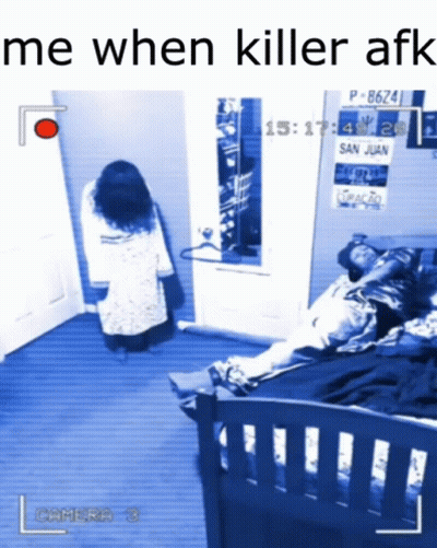 Me When Killer AFK Laying On Bed GIF