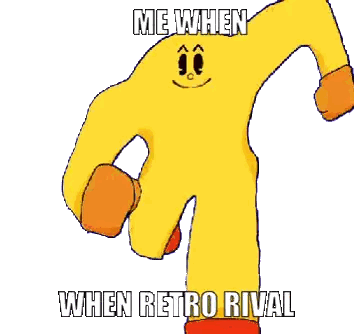 Me When When Retro Rival Sticker