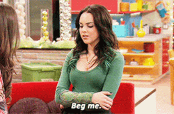 Mean Elizabeth Gillies Beg Me GIF