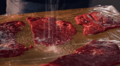 Meat Covered In Plastic Wrap GIF