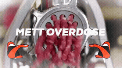 Meat Grinder Saying Mett Overdose GIF
