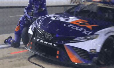 Mechanic Working On FedEx Ground Race Car GIF