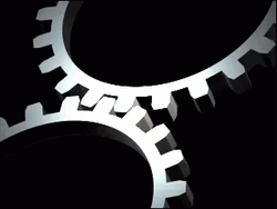 Mechanical Gear Spinning GIF