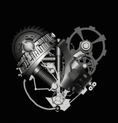 Mechanical Heart With Gears GIF