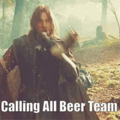 Medieval Man Holding Sword Saying Calling All Beer Team GIF