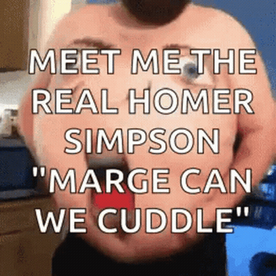 Meet Homer Simpson And Marge Cuddling GIF