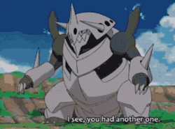 Mega Evolution Aggron Uses Flash Cannon GIF