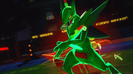 Mega Evolution Lucario Versus Septile GIF