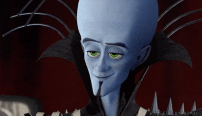 Megamind Cartoon Character Close Up GIF