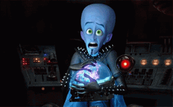 Megamind Scared Look On Face GIF