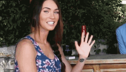Megan Fox Wave To The Camera GIF