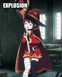 Megumin Chanting Explosion Repeatedly