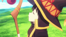 Megumin Looking Up GIF