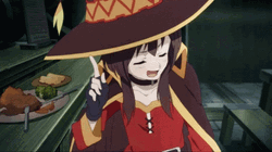 Megumin Moving Her Finger GIF