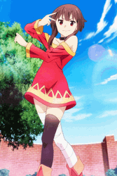 Megumin Peace Sign GIF