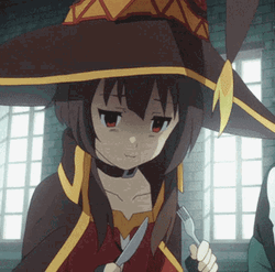 Megumin Pleasantly Speaking GIF