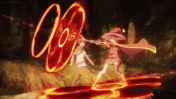 Megumin Releasing Strong Fire GIF