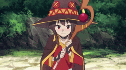 Megumin Sadly Nodding GIF