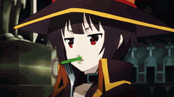 Megumin Seriously Eating GIF