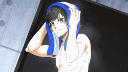 Meguru Bachira Wiping Hair GIF