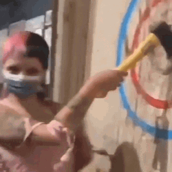 Melanie Martinez Holding An Axe GIF