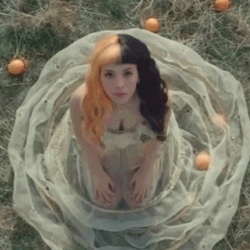Melanie Martinez Sniffing Orange GIF