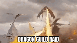 Meleys Dragons Flying Above Firing Flames GIF
