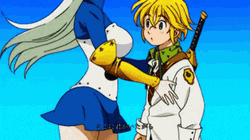 Meliodas And Elizabeth Cuddling GIF