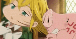Meliodas And Hawk GIF