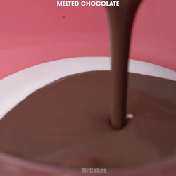 Melted Chocolate Turned Cake Icing GIF