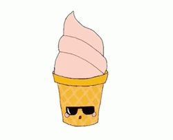 Melted Ice Cream Under Sun GIF