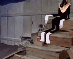 Melting Loony Tunes Cat GIF
