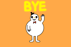 Melting Snowman Goodbye GIF