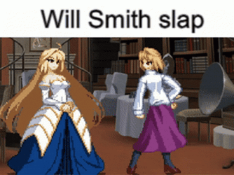 Melty Blood Hime Will Smith Slap GIF
