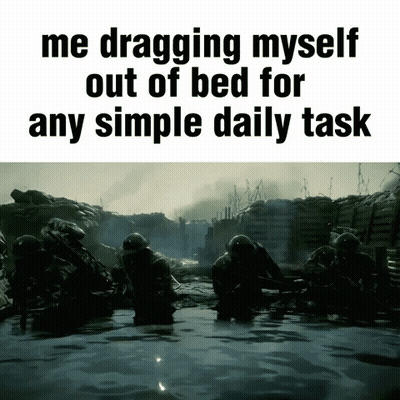 Meme Dragging Myself Out Of Bed GIF
