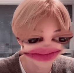 Meme Faces NCT Sungchan With Big Eyes Lips GIF