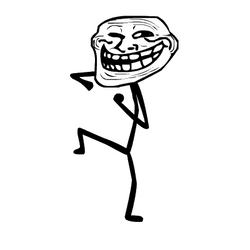 Meme Faces Smiling Head With Stick Body GIF