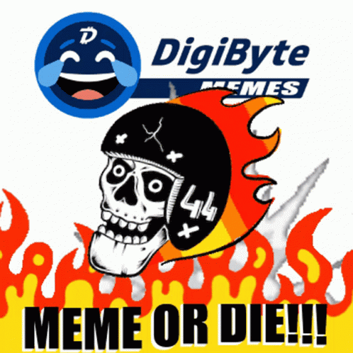Meme Or Die Poster With Skull In Helmet Number 44 GIF