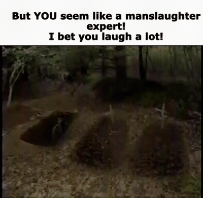 Meme Saying But You Seem Like A Manslaughter Expert And I Bet You Laugh A Lot GIF
