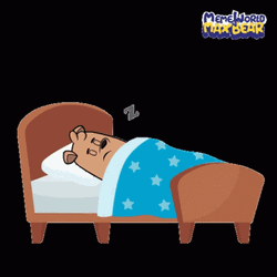 Meme World Of Max Bear Having Good Night Sleep GIF