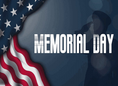 Memorial Day Poster With American Flag GIF
