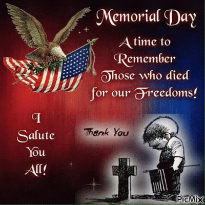 Memorial Day Salute Fallen Soldiers For Our Freedoms GIF