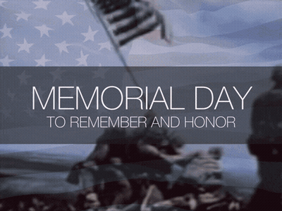 Memorial Day Soldiers And American Flag GIF