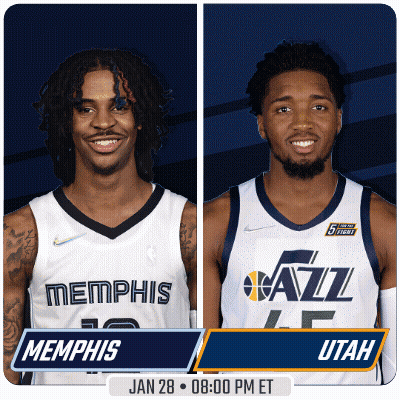 Memphis And Utah Playing Basketball January 28 GIF