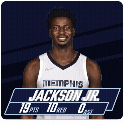 Memphis Jackson Jr Has 19 Pts 10 Reb 0Ast GIF