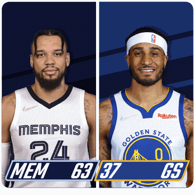 Memphis Vs Golden State Warriors Basketball Players GIF